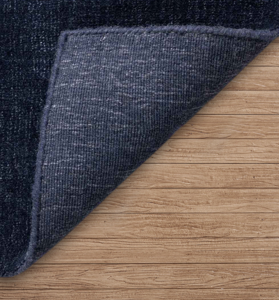 Cosmic Blue Hand-Loomed Wool Rug