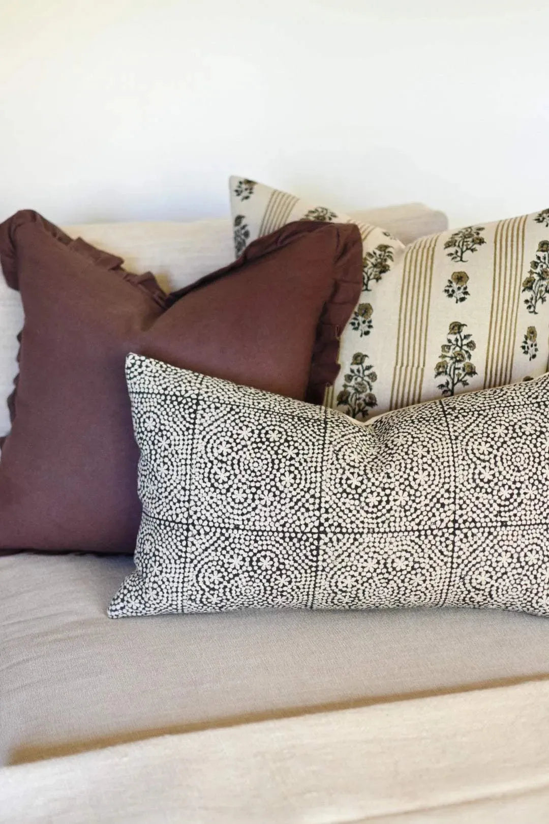Vada Block Print Pillow Cover - Maple Village Lane
