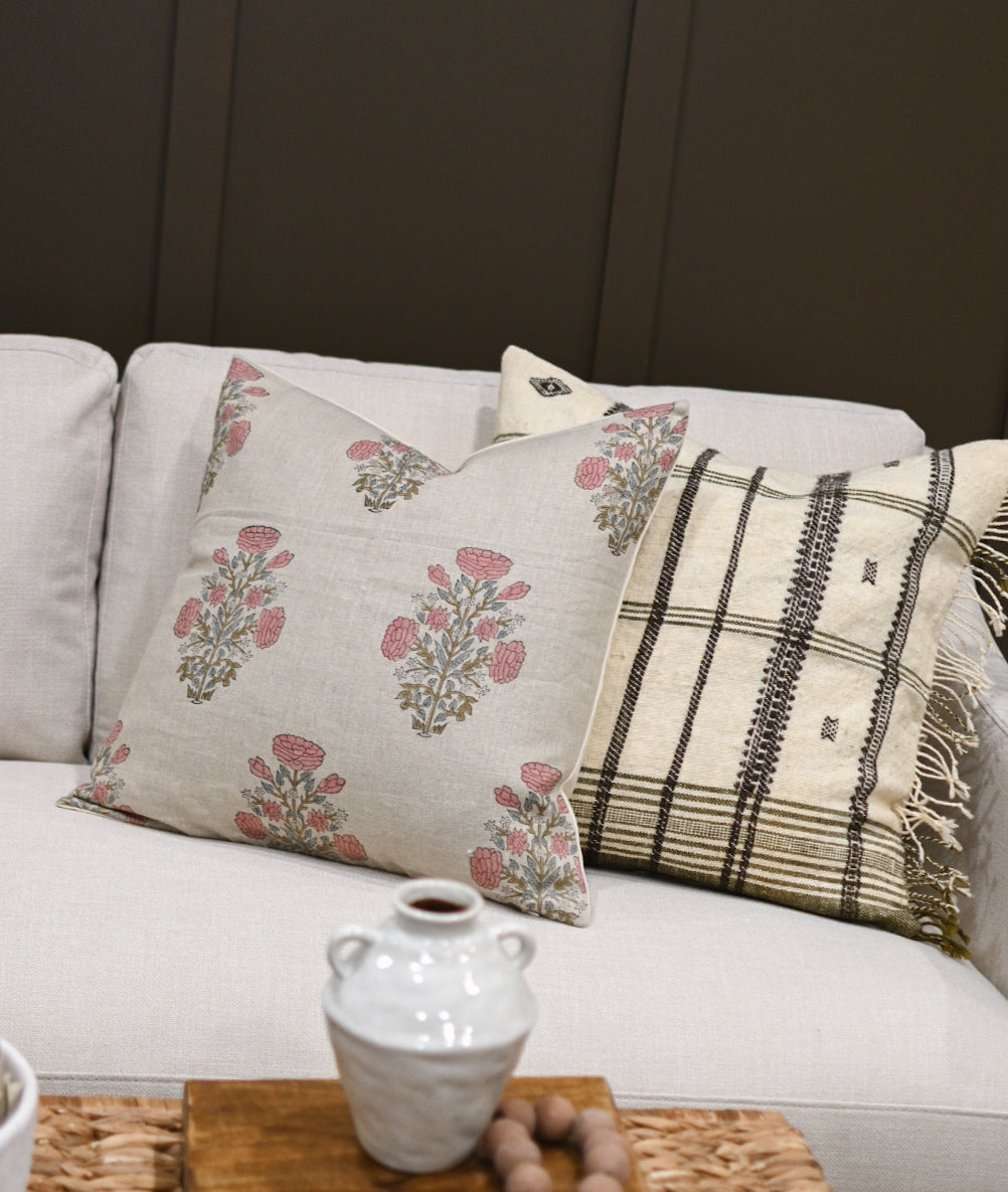 Nerina Block Print Pillow Cover