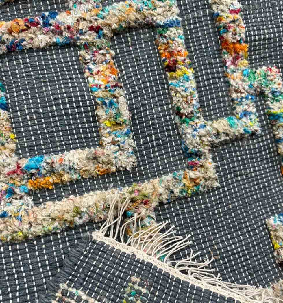 Nebula Black Chromatic Jute Blend Rug