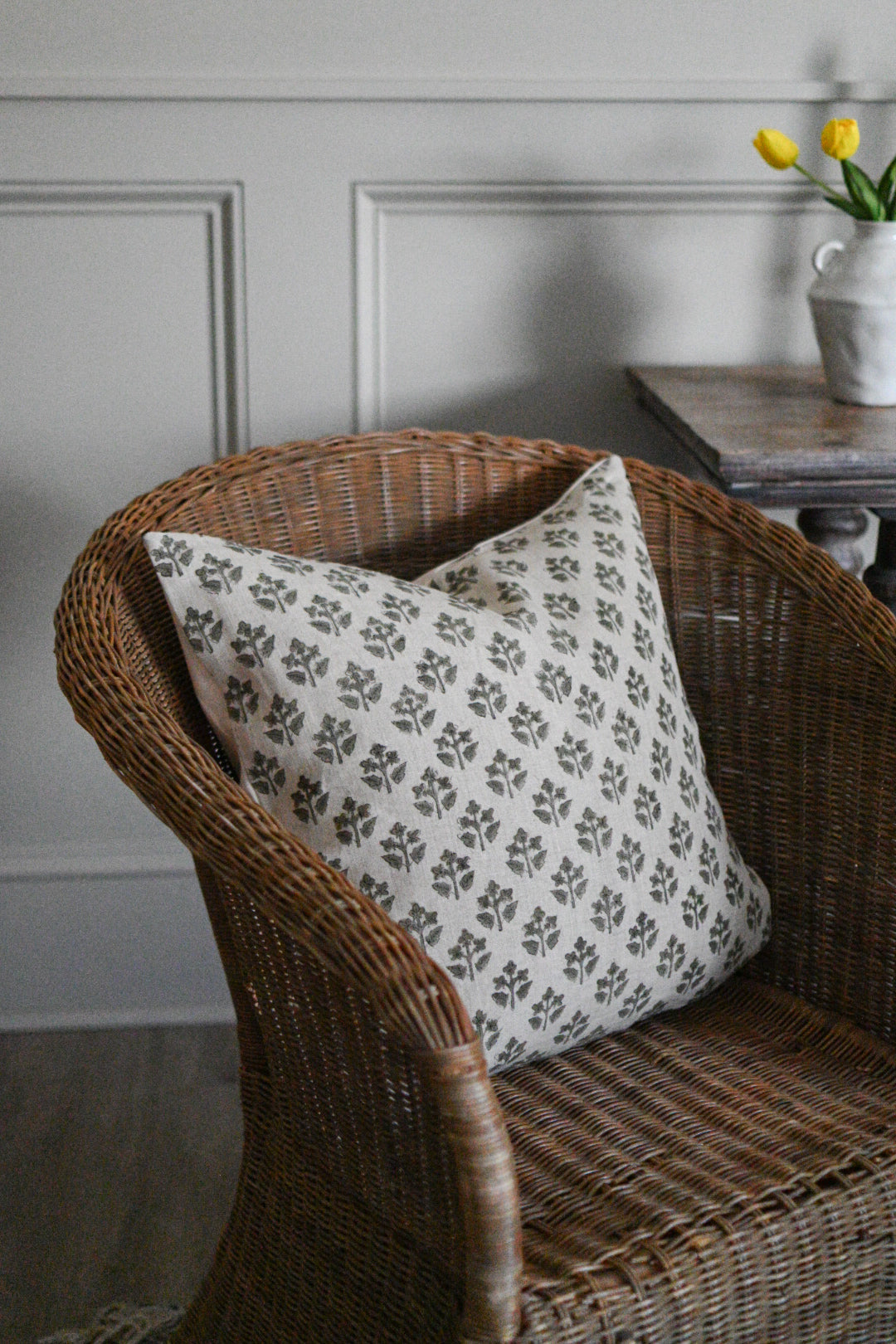 Gabby Block Print Pillow Cover