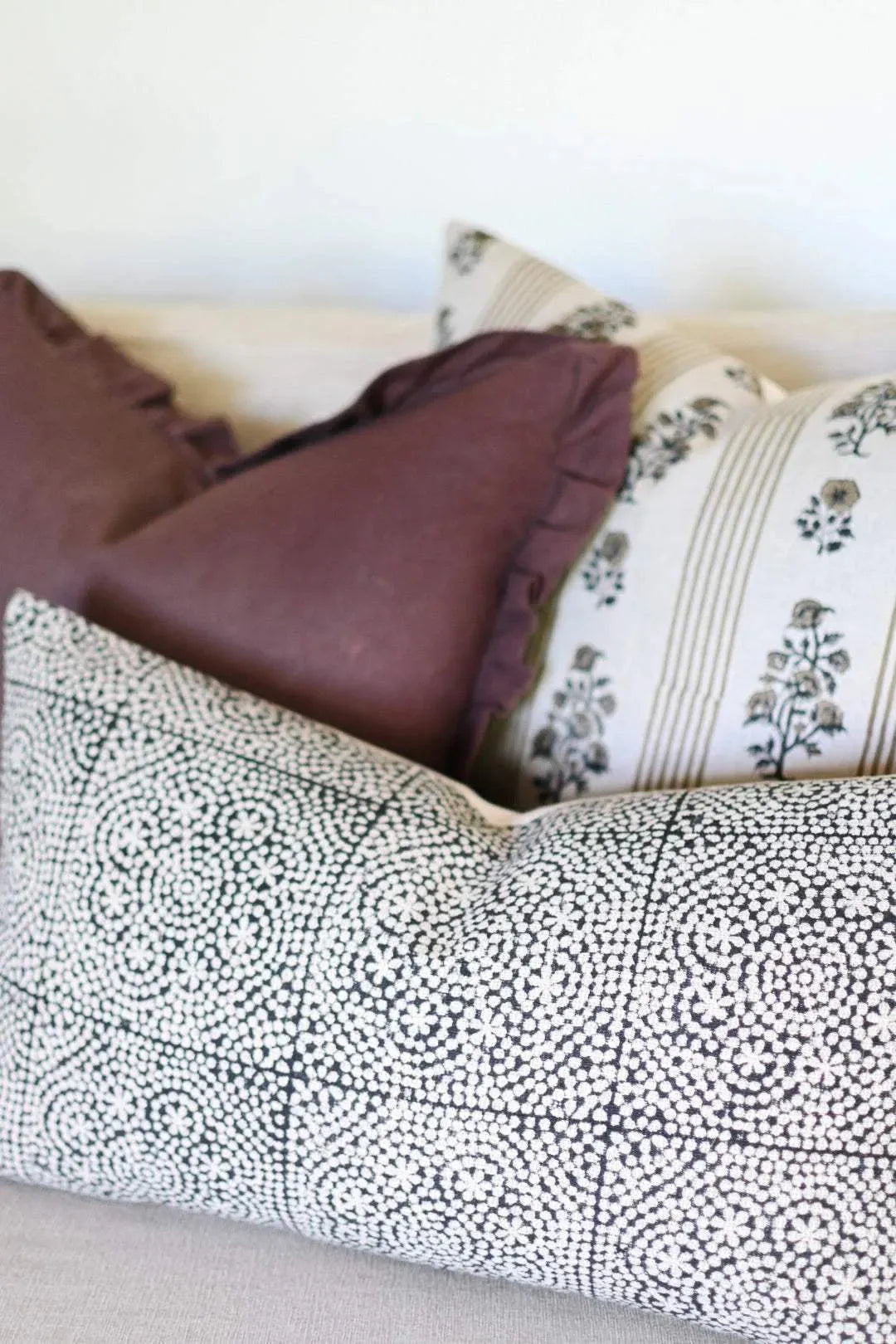 Vada Block Print Pillow Cover - Maple Village Lane