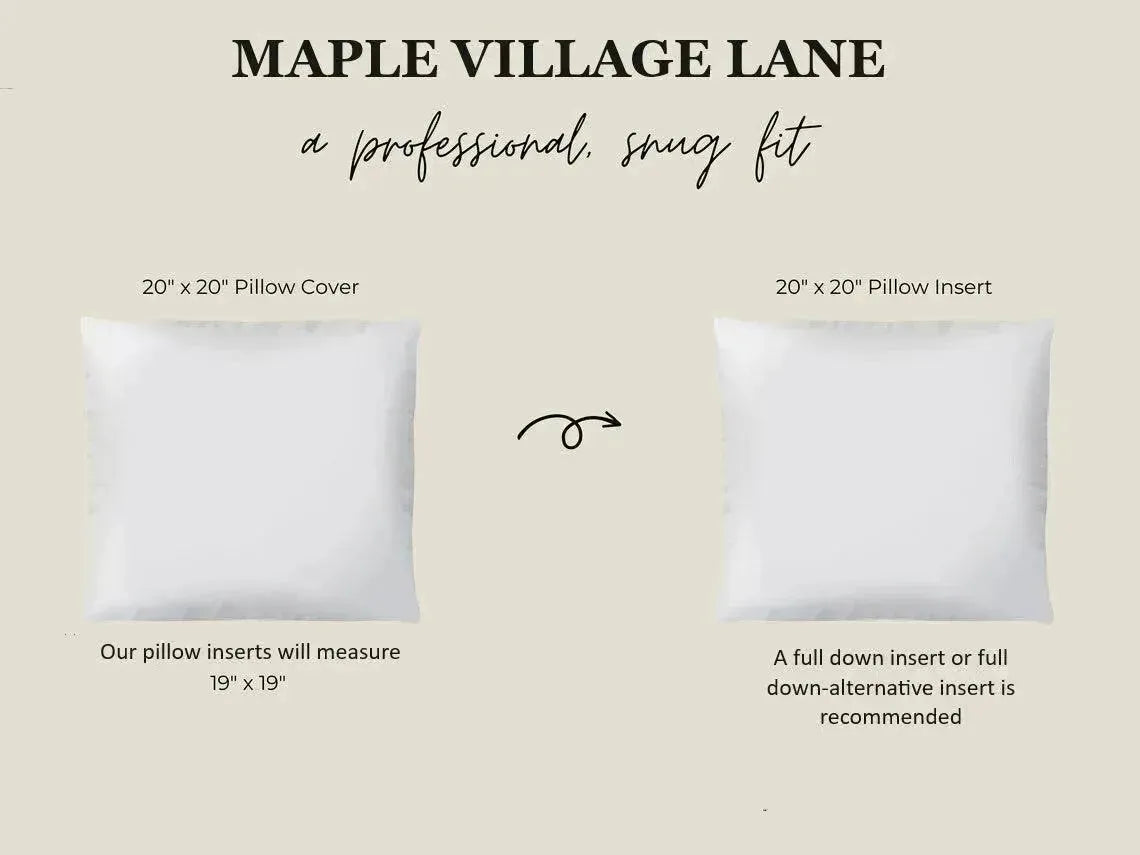 Gideon Block Print Pillow Cover - Maple Village Lane
