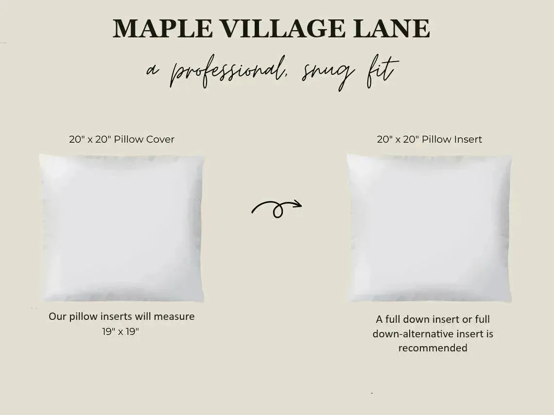 Brice Block Print Pillow Cover - Maple Village Lane