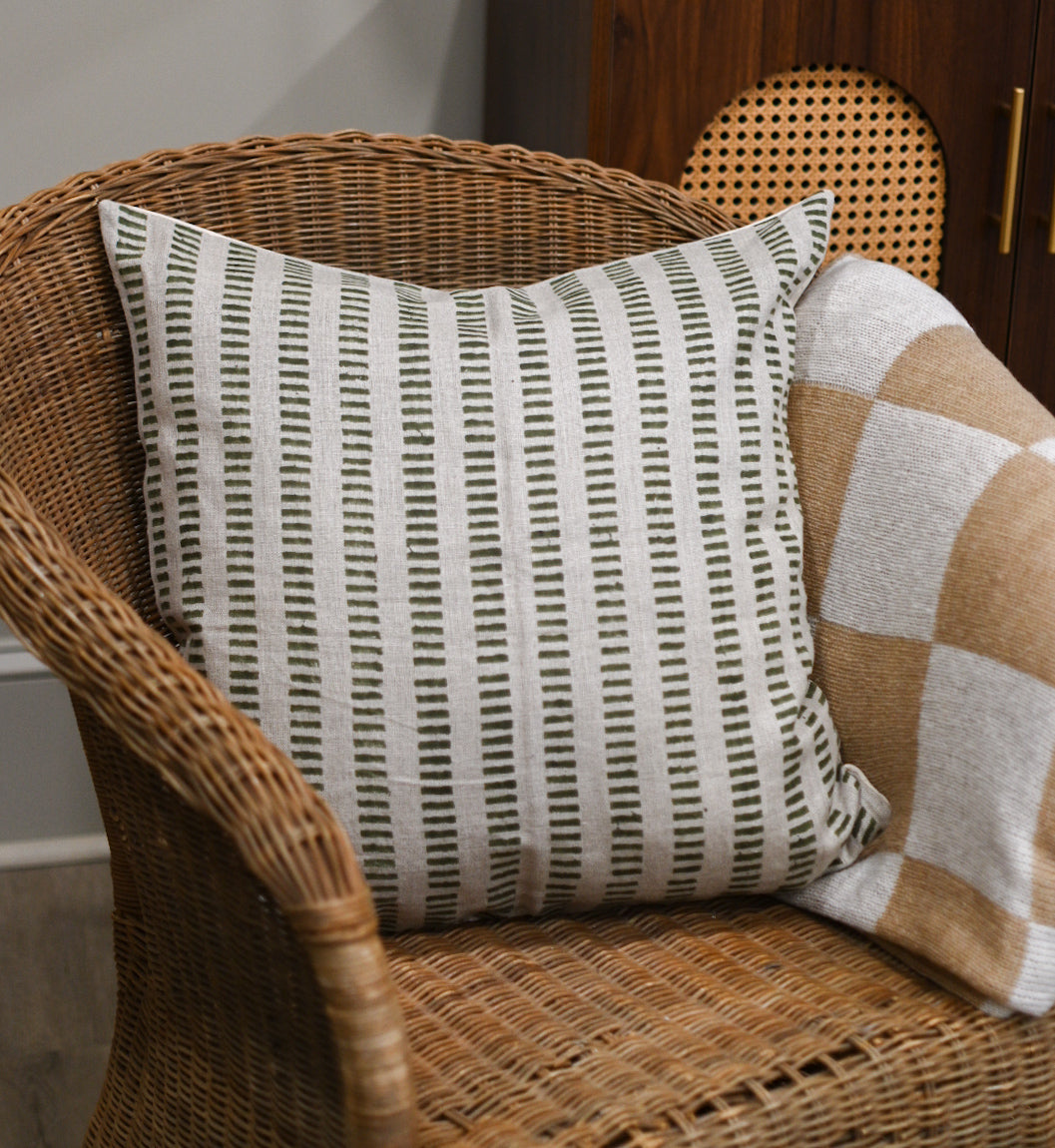 Vesper Block Print Pillow Cover
