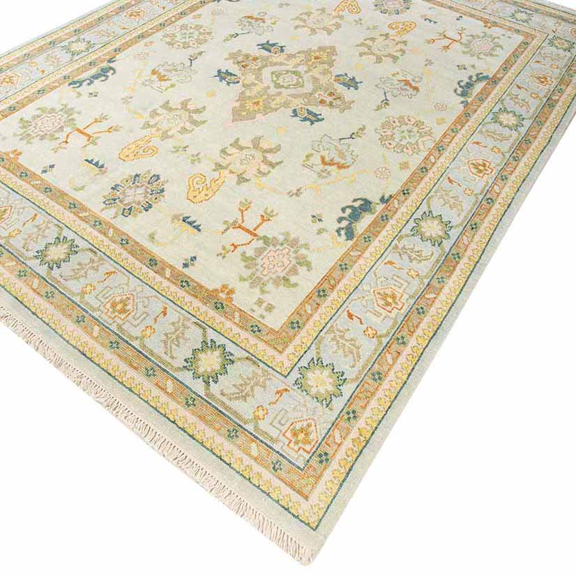 Celestia Hand-Knotted Wool Oushak Rug 