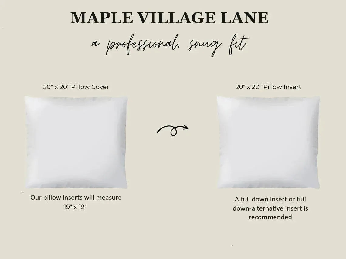 Van Block Print Pillow Cover - Maple Village Lane