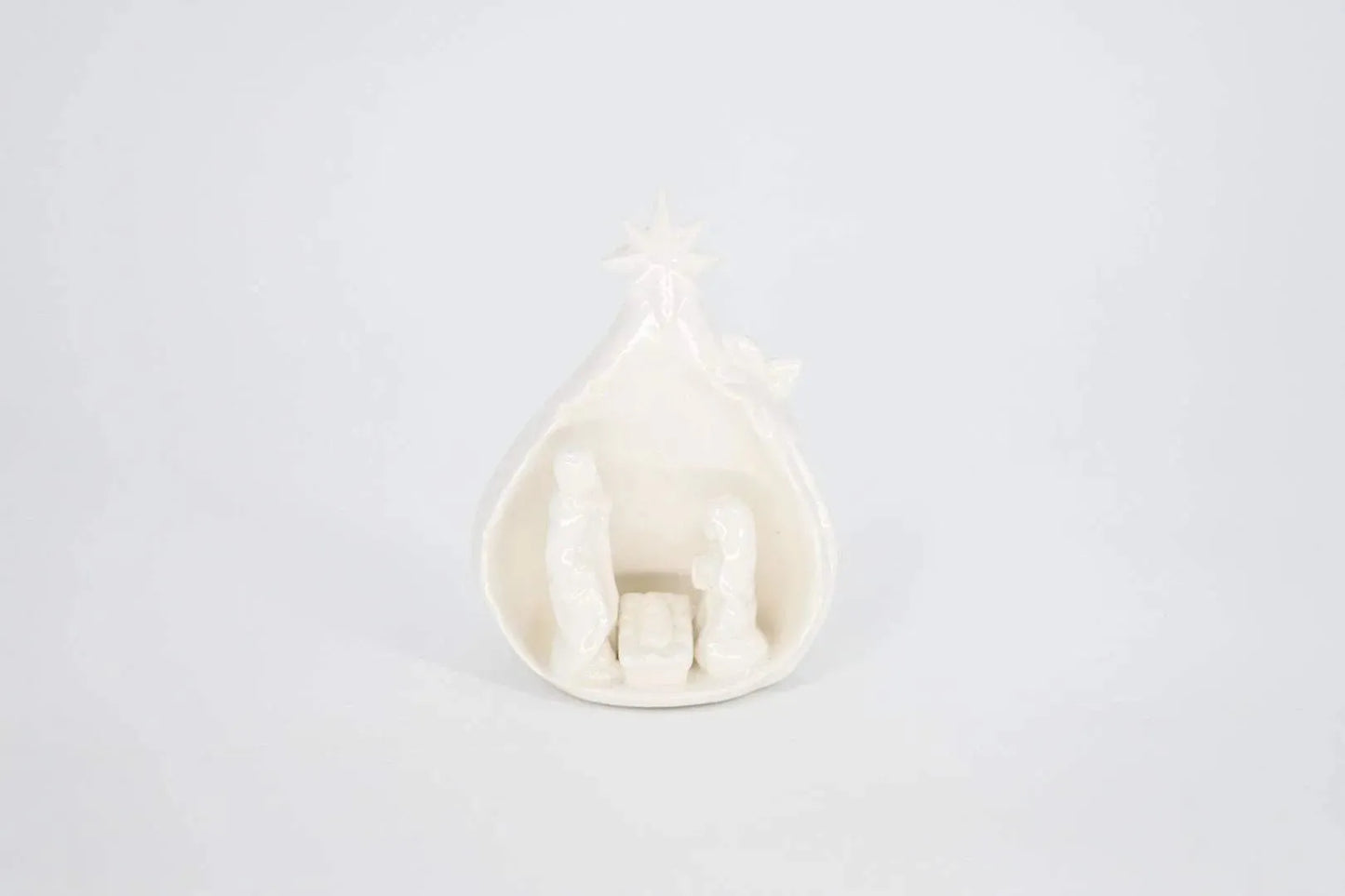 WhiteCeramic Nativity Scene - Maple Village Lane