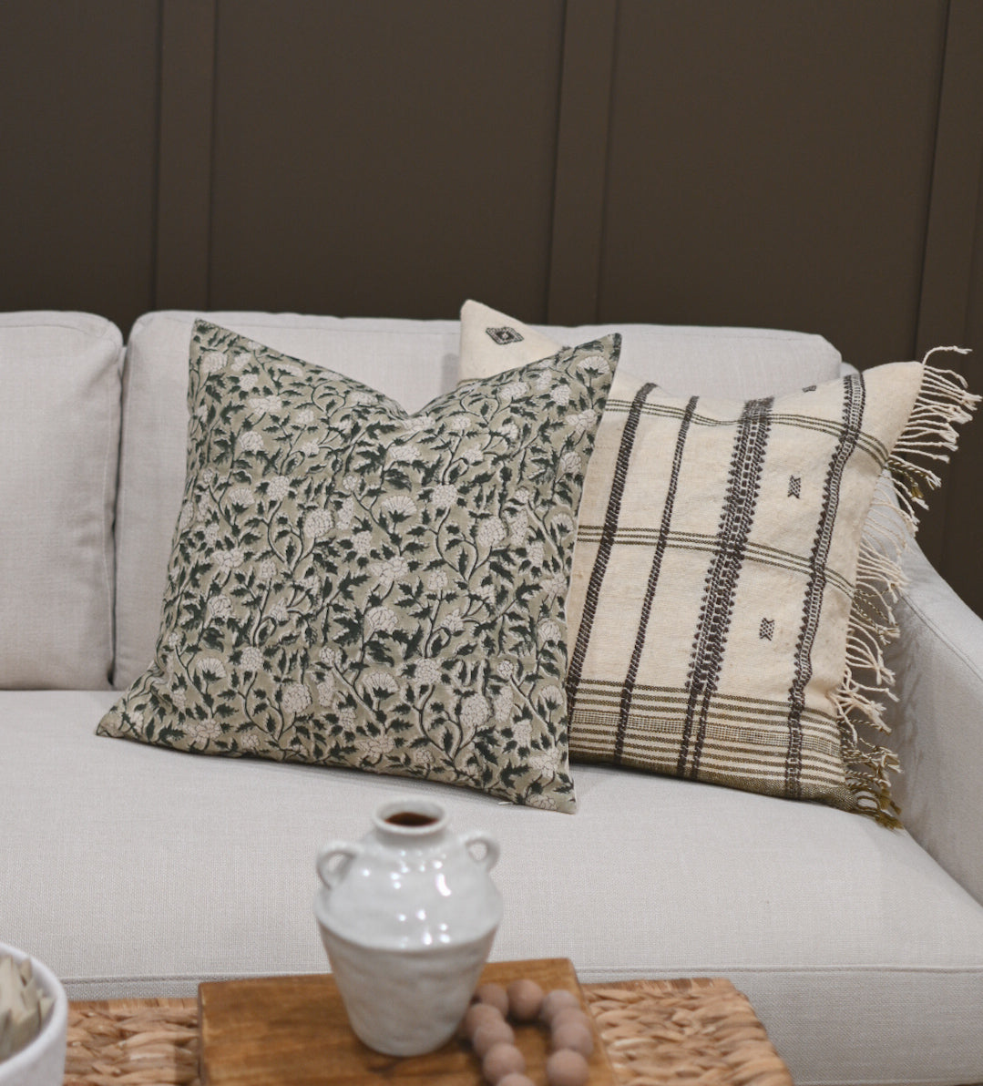 Lavinia Block Print Pillow Cover