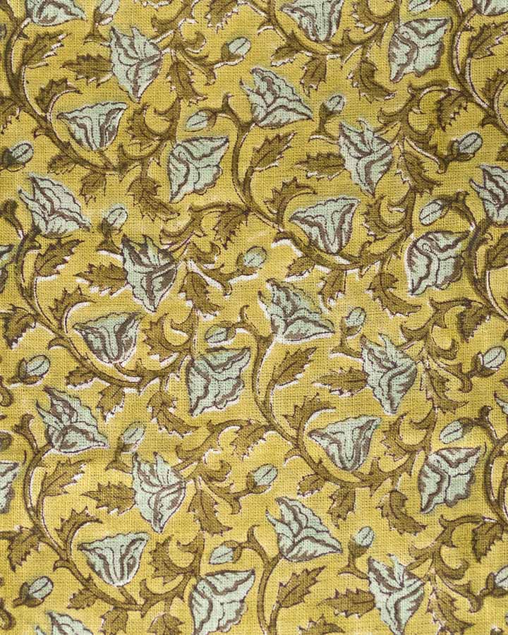 Scarlett Hand Block Printed Linen Fabric