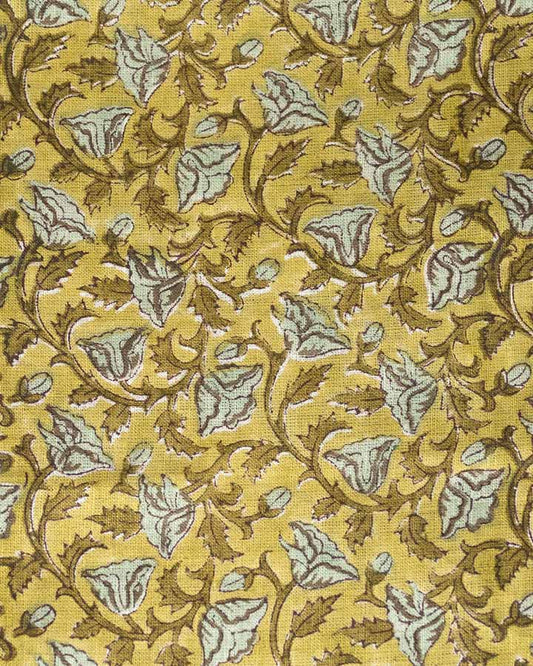 Scarlett Hand Block Printed Linen Fabric