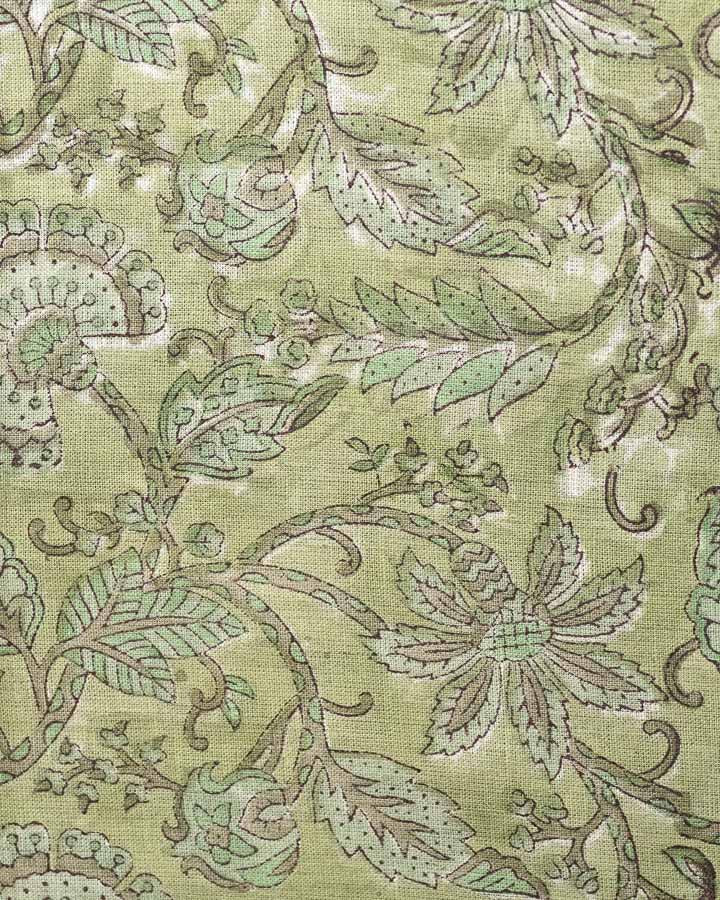 Natalie Hand Block Printed Linen Fabric