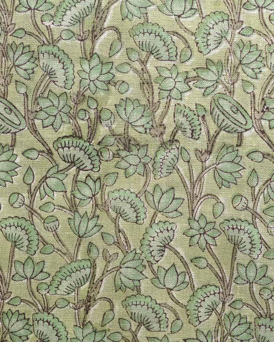 Xavier Hand Block Printed Linen Fabric