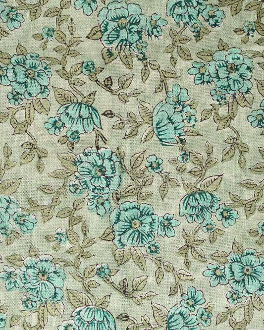 Adrian Hand Block Printed Linen Fabric