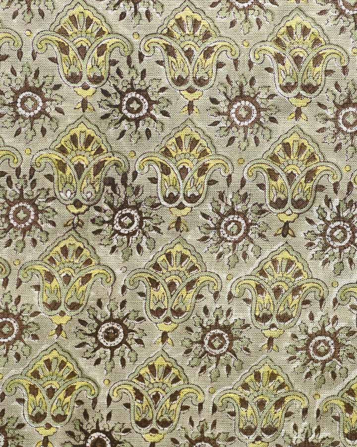 Hazel Hand Block Printed Linen Fabric