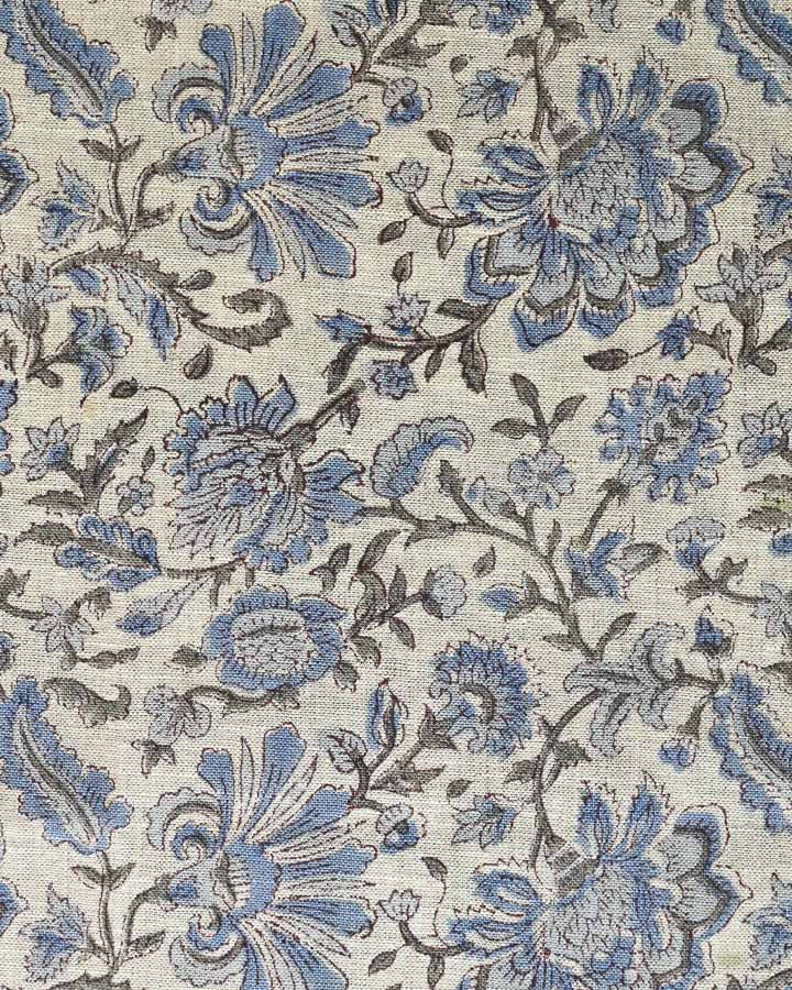 Seraph Hand Block Printed Linen Fabric