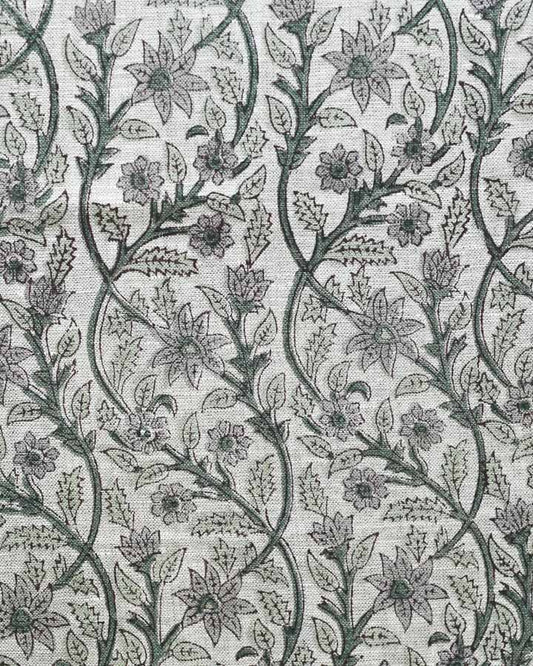 Anthony Hand Block Printed Linen Fabric