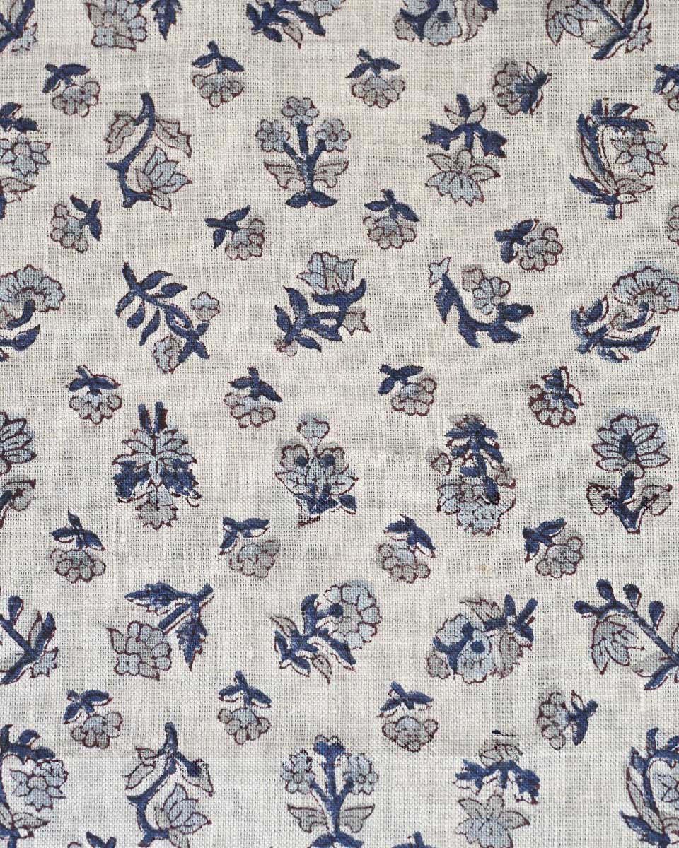 Addison Hand Block Printed Linen Fabric