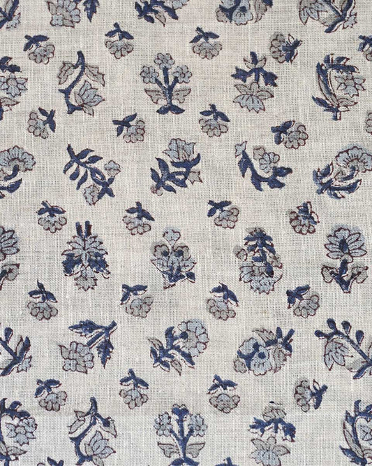 Addison Hand Block Printed Linen Fabric
