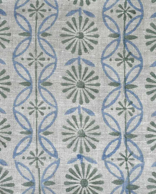 Avery Hand Block Printed Linen Fabric