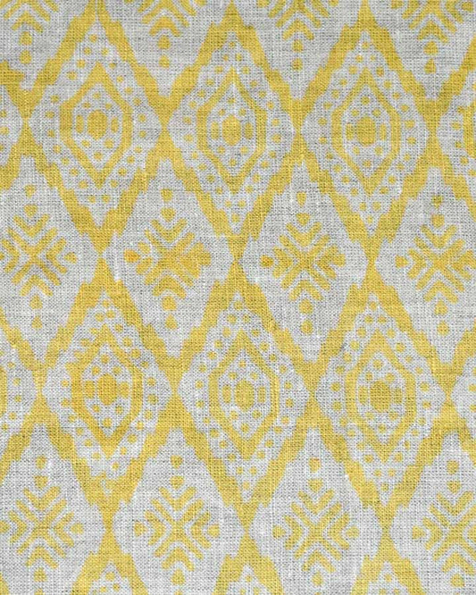 Cameron Hand Block Printed Linen Fabric