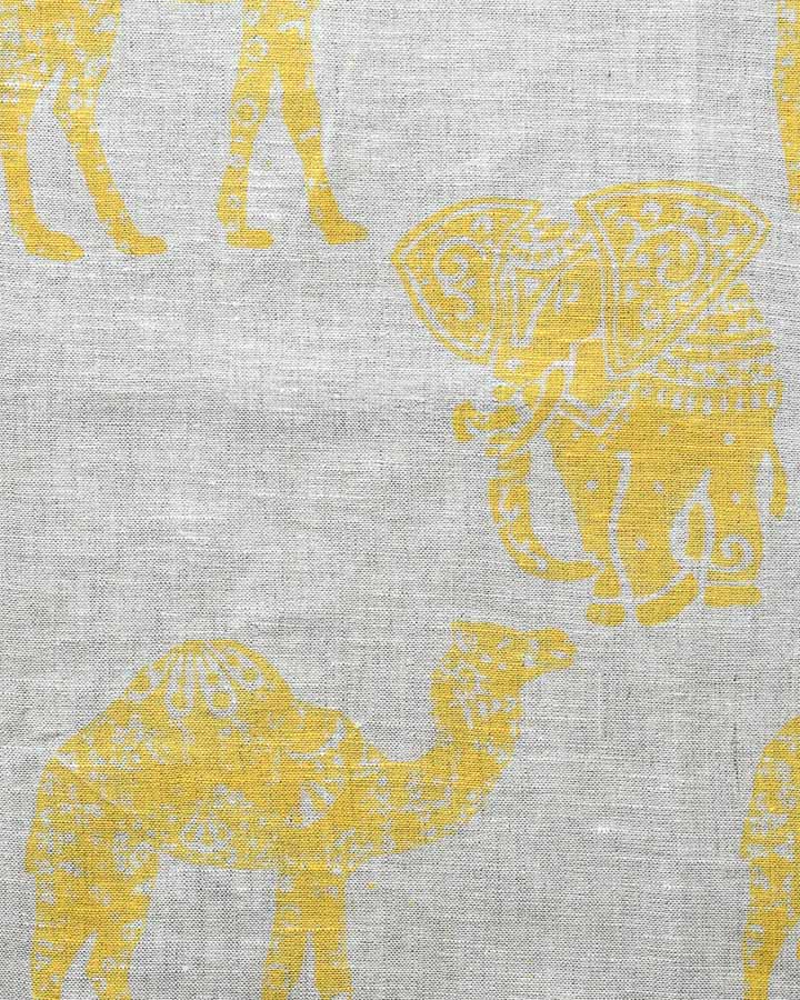 Ethen Hand Block Printed Linen Fabric
