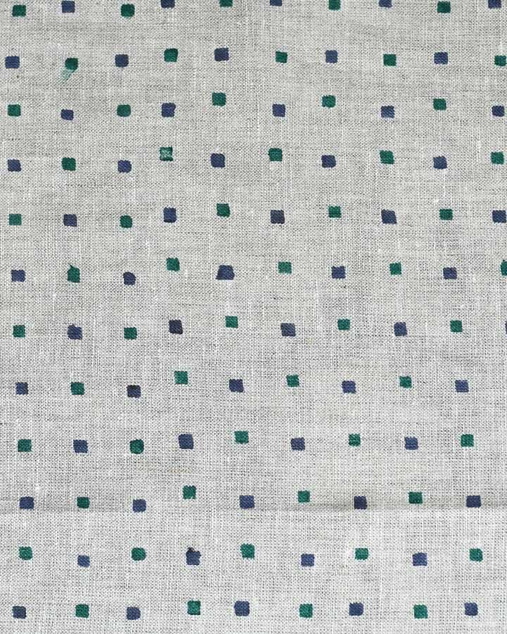 Benjamin Hand Block Printed Linen Fabric