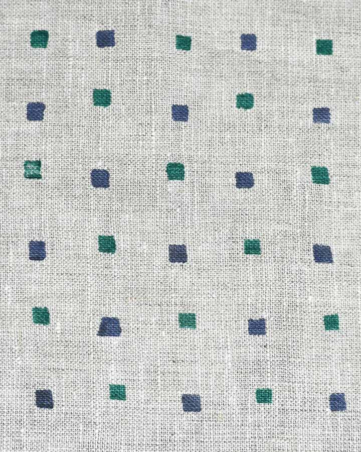 Benjamin Hand Block Printed Linen Fabric