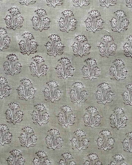 Colton Hand Block Printed Linen Fabric