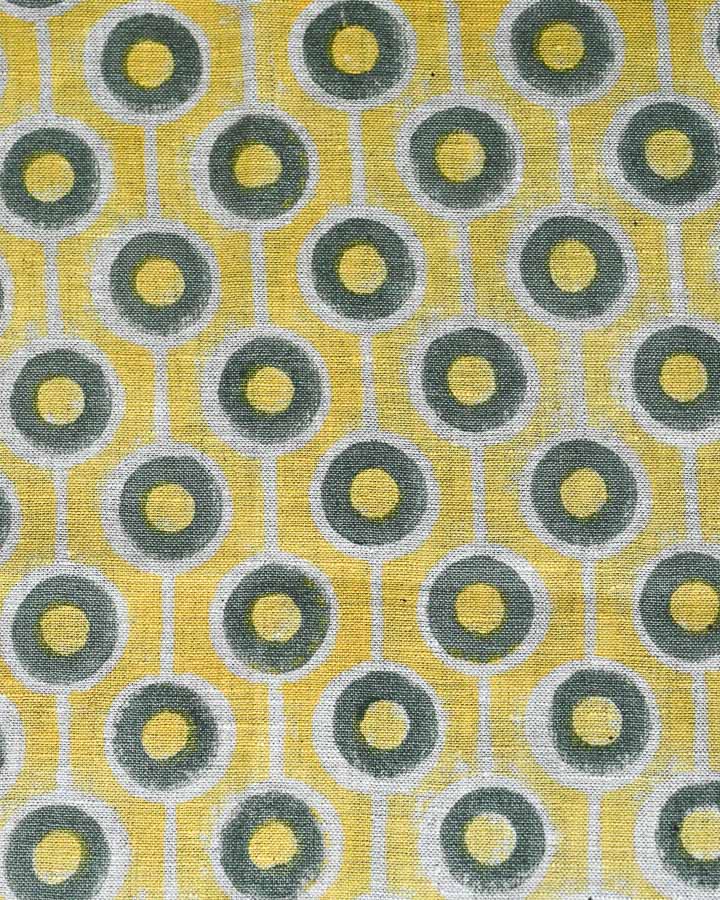 Emily Hand Block Printed Linen Fabric