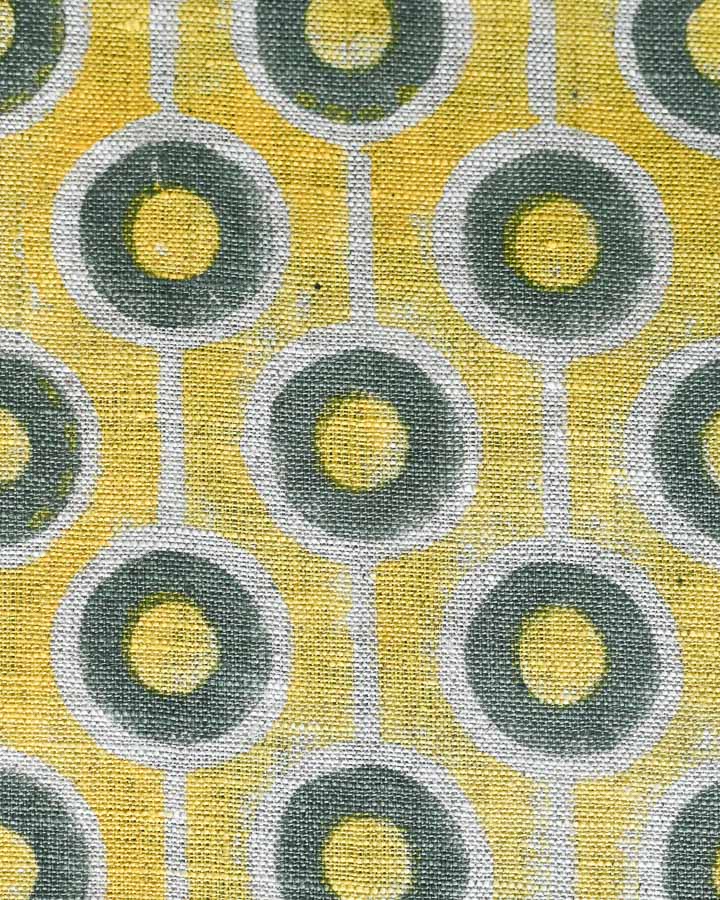 Emily Hand Block Printed Linen Fabric