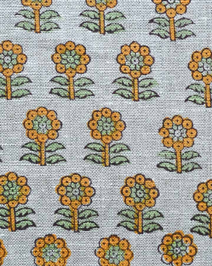 Elira Hand Block Printed Linen Fabric