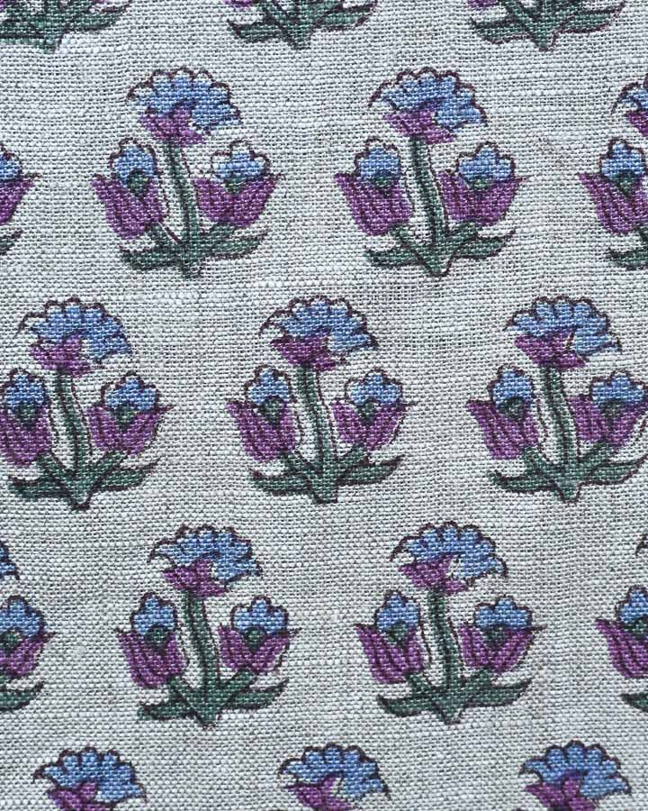 Yore Hand Block Printed Linen Fabric