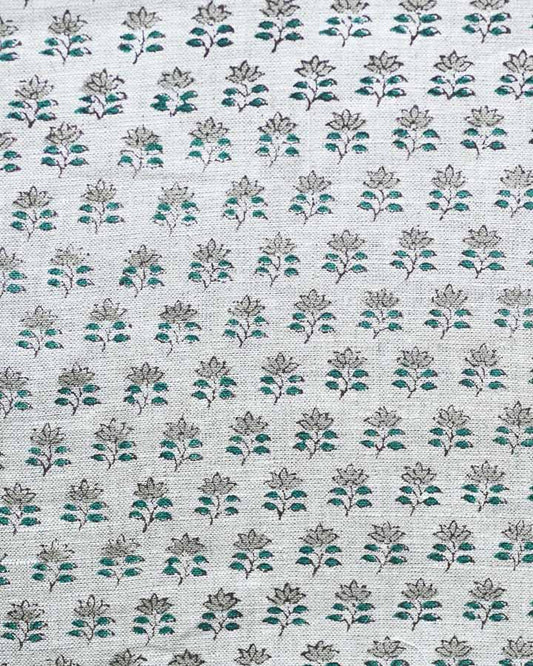 Skyler Hand Block Printed Linen Fabric