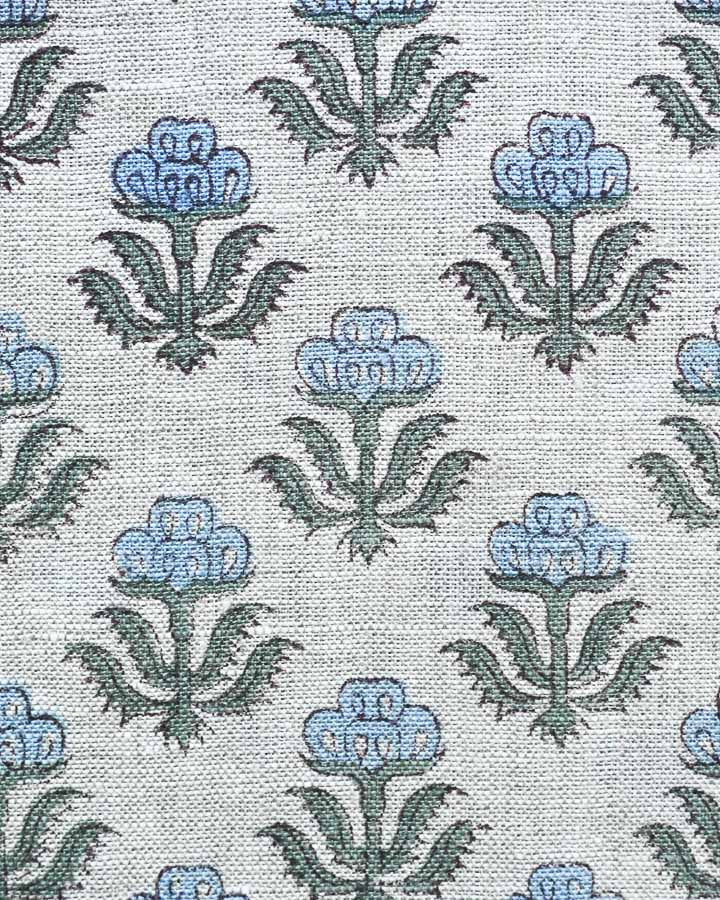 Lumina Hand Block Printed Linen Fabric