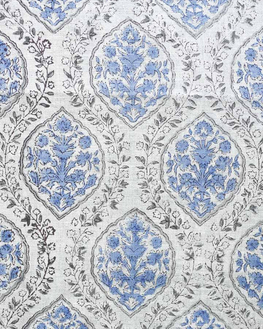 Charlotte Hand Block Printed Linen Fabric