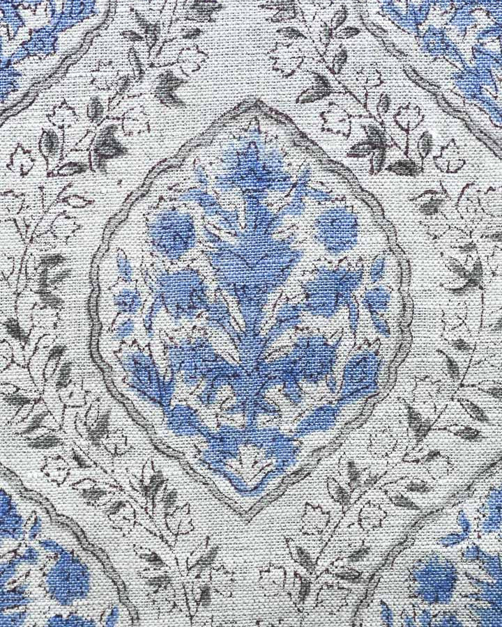 Charlotte Hand Block Printed Linen Fabric