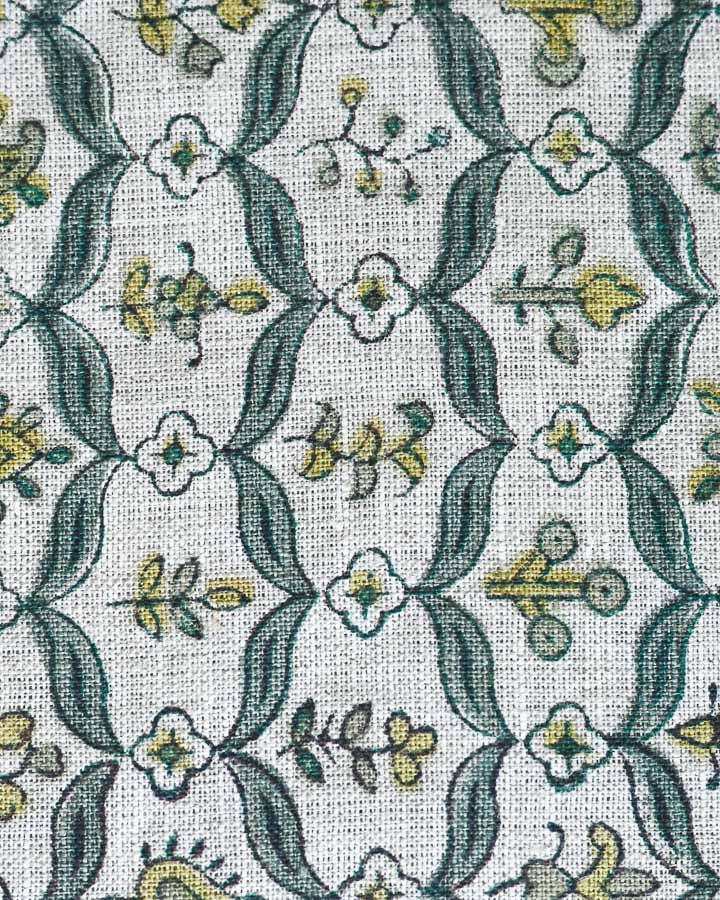 Amelia Hand Block Printed Linen Fabric