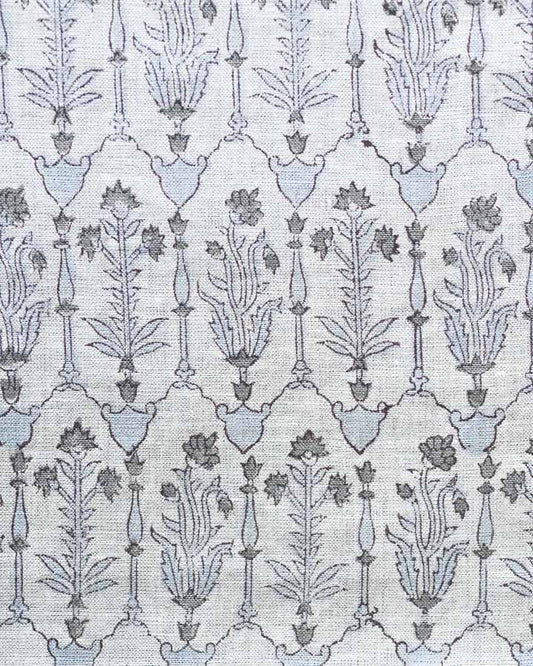 Abigail Hand Block Printed Linen Fabric
