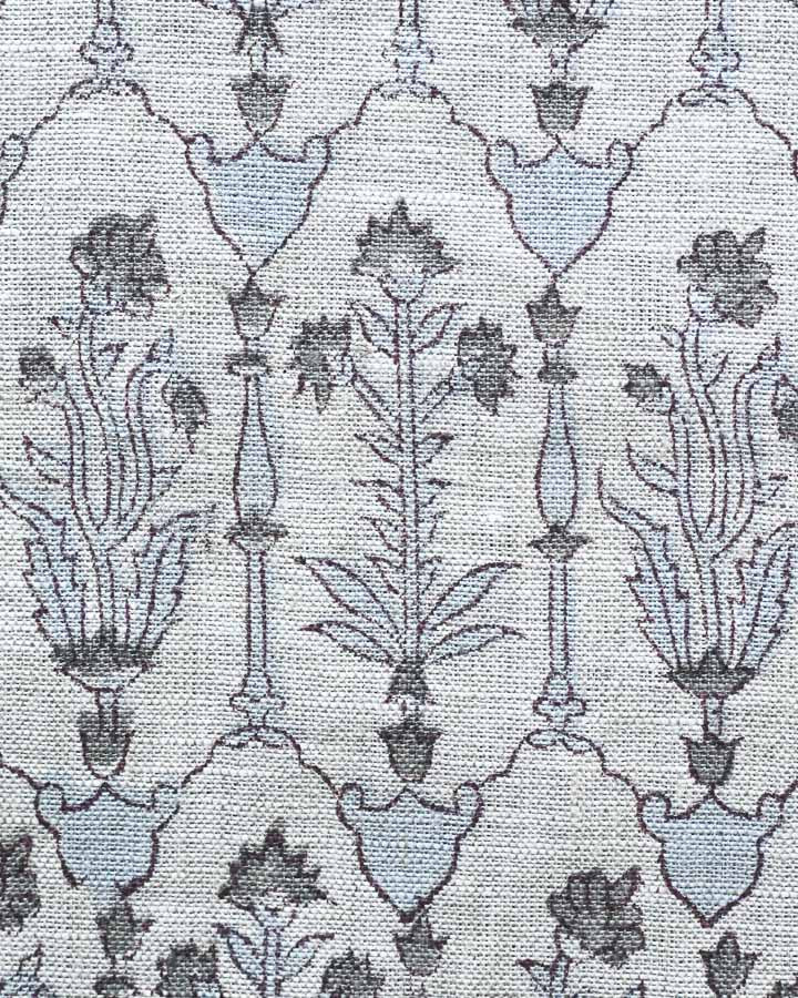 Abigail Hand Block Printed Linen Fabric