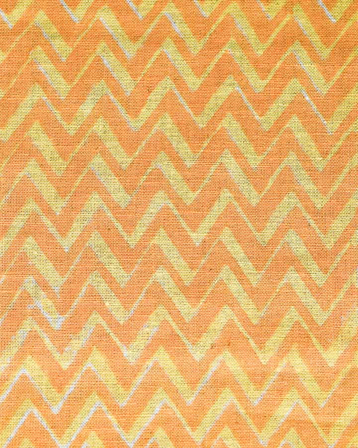 Oliver Hand Block Printed Linen Fabric