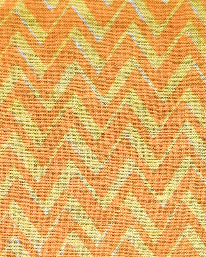 Oliver Hand Block Printed Linen Fabric