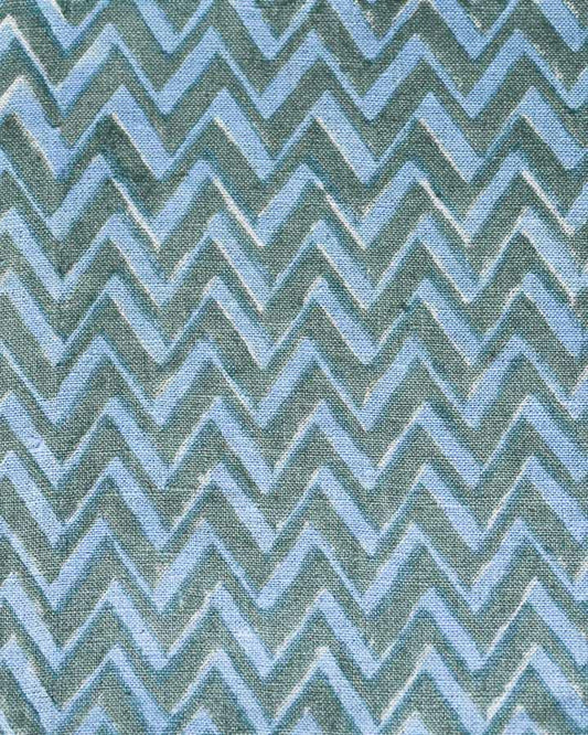 Samuel Hand Block Printed Linen Fabric