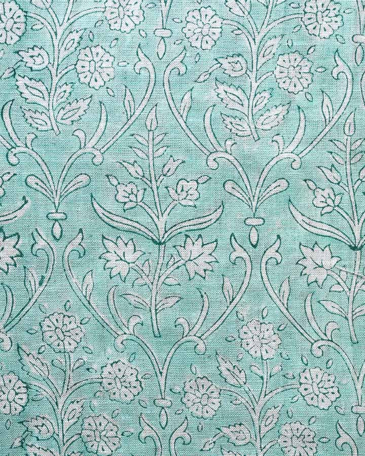 Victoria Hand Block Printed Linen Fabric