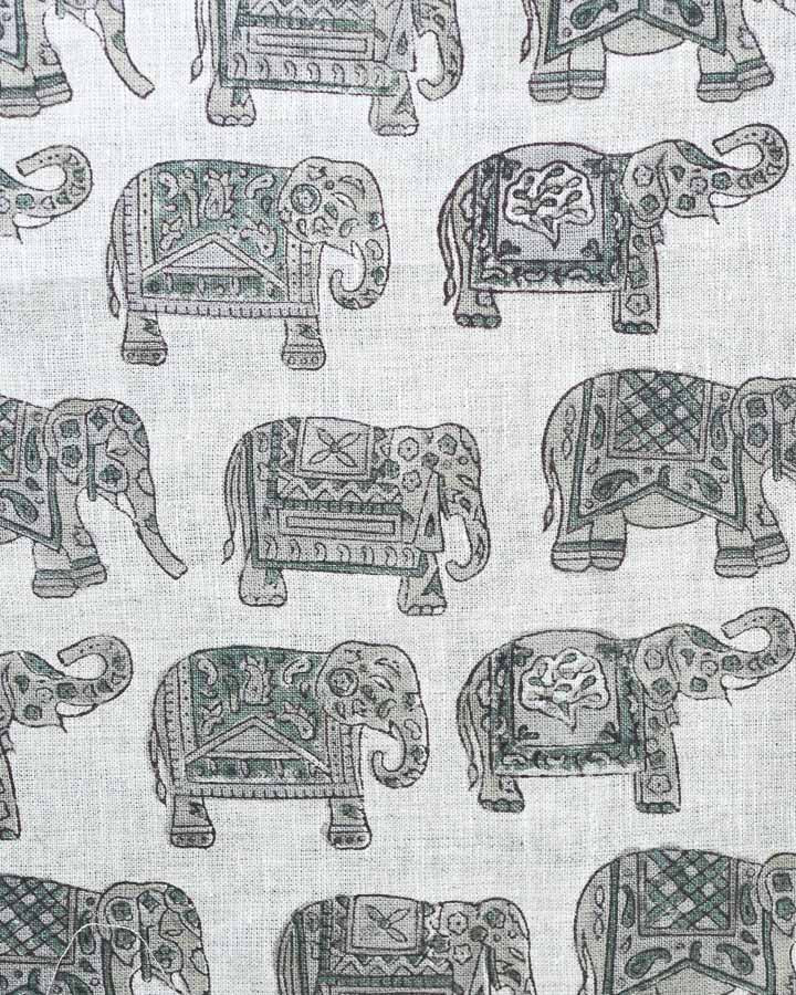 Thomas Hand Block Printed Linen Fabric