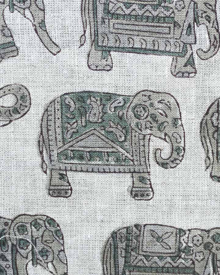 Thomas Hand Block Printed Linen Fabric