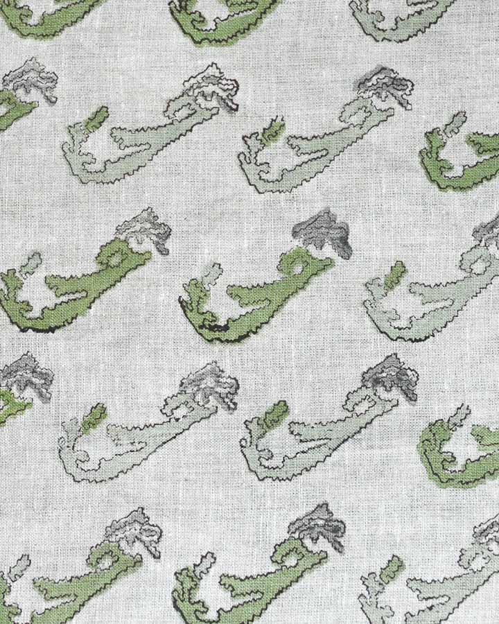 Victoria Hand Block Printed Linen Fabric
