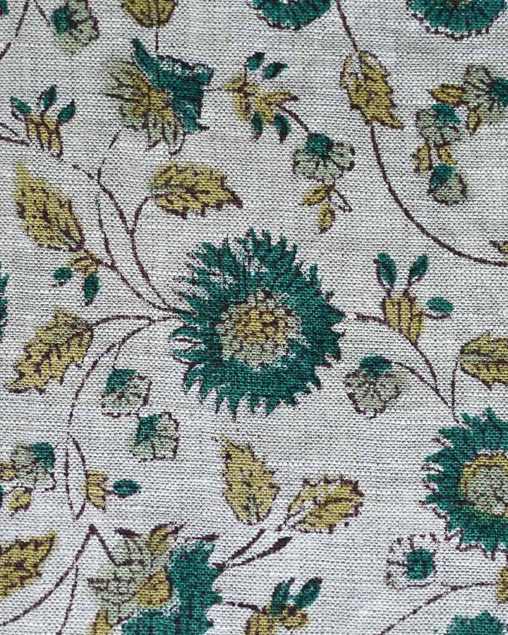 Ophi Hand Block Printed Linen Fabric
