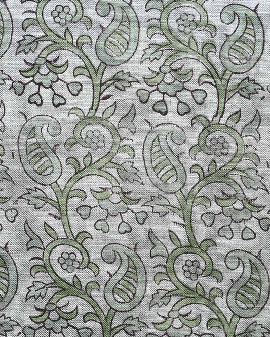 Harper Hand Block Printed Linen Fabric