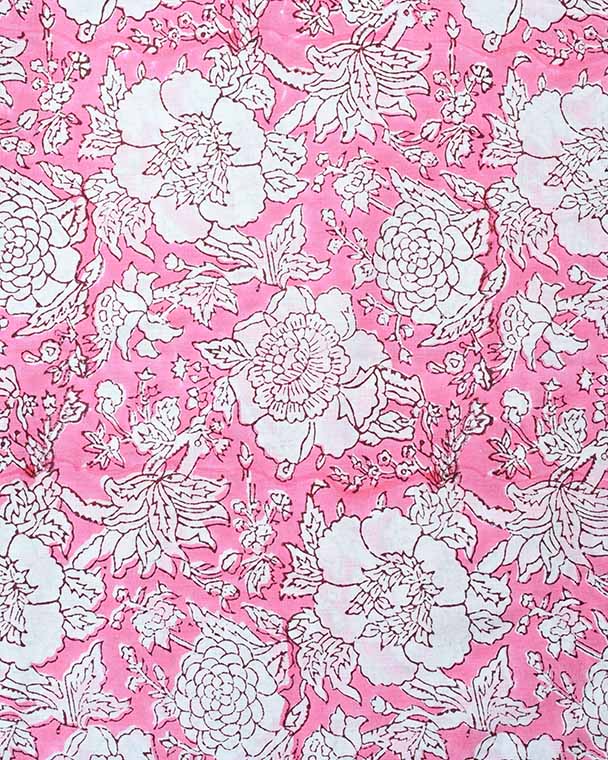 Charlie Hand Block Printed Upholstery Cotton Fabric